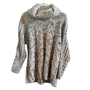 Anthropologie Moon & Madison Oversized Cowl Neck Woman's Small Speckled Sweater